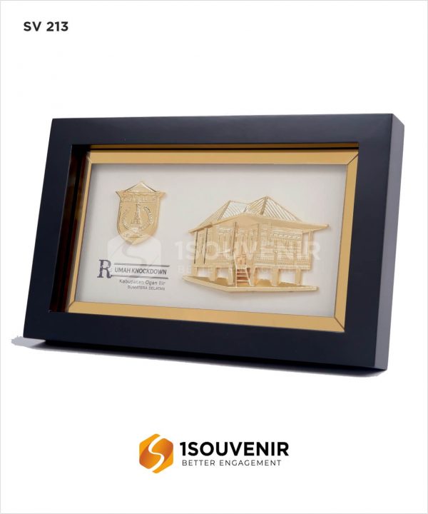 SV213 Souvenir Frame Rumah Knockdown Ogan Ilir