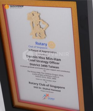 Plakat Frame Kayu Wayang Rotary Club of Singapore