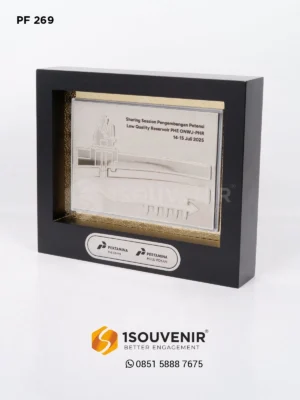 Plakat Frame Kayu Sharing Session Pengembangan Potensi Low Quality Reservoir PHE ONWJ