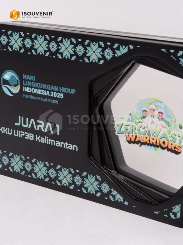 DETAIL-PAK318 Plakat Kayu Akrilik Zero Waste Warriors