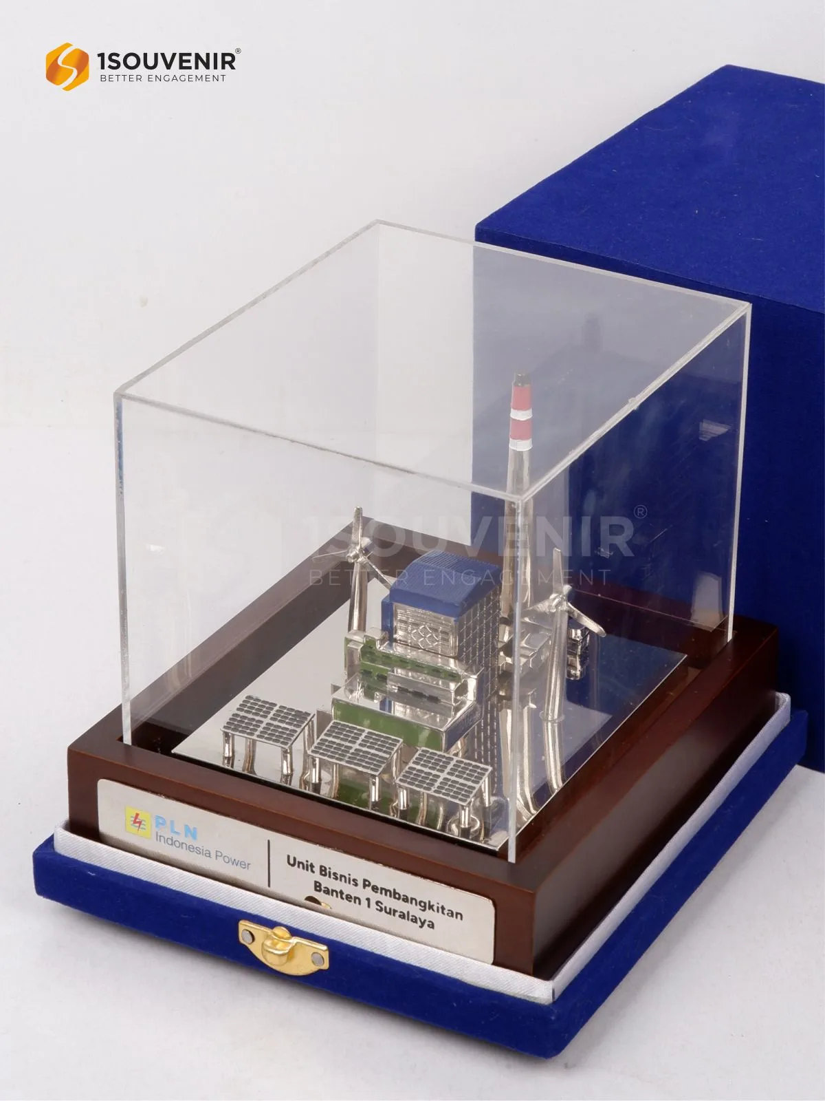 Miniatur Unit Bisnis Pembangkit Banten 1 Suralaya Kenang-kenangan dari PLN Indonesia Power 3 DETAIL2-SM583 Miniatur Unit Bisnis Pembangkit