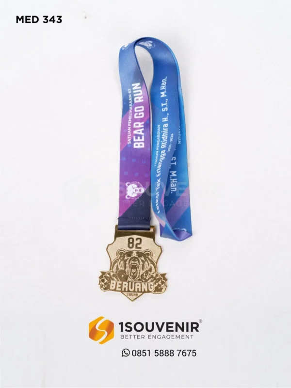 MED343 Medali Bear Go Run