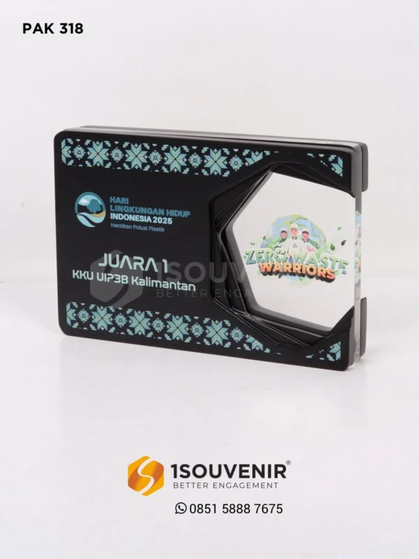 PAK318 Plakat Kayu Akrilik Zero Waste Warriors