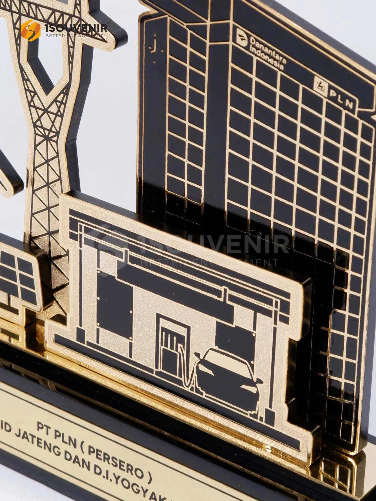Plakat Logam Kenang-kenangan dari PLN UID Jateng dan DIY 2 DETAIL-PL343 Plakat Logam PLN UID Jateng dan DIY