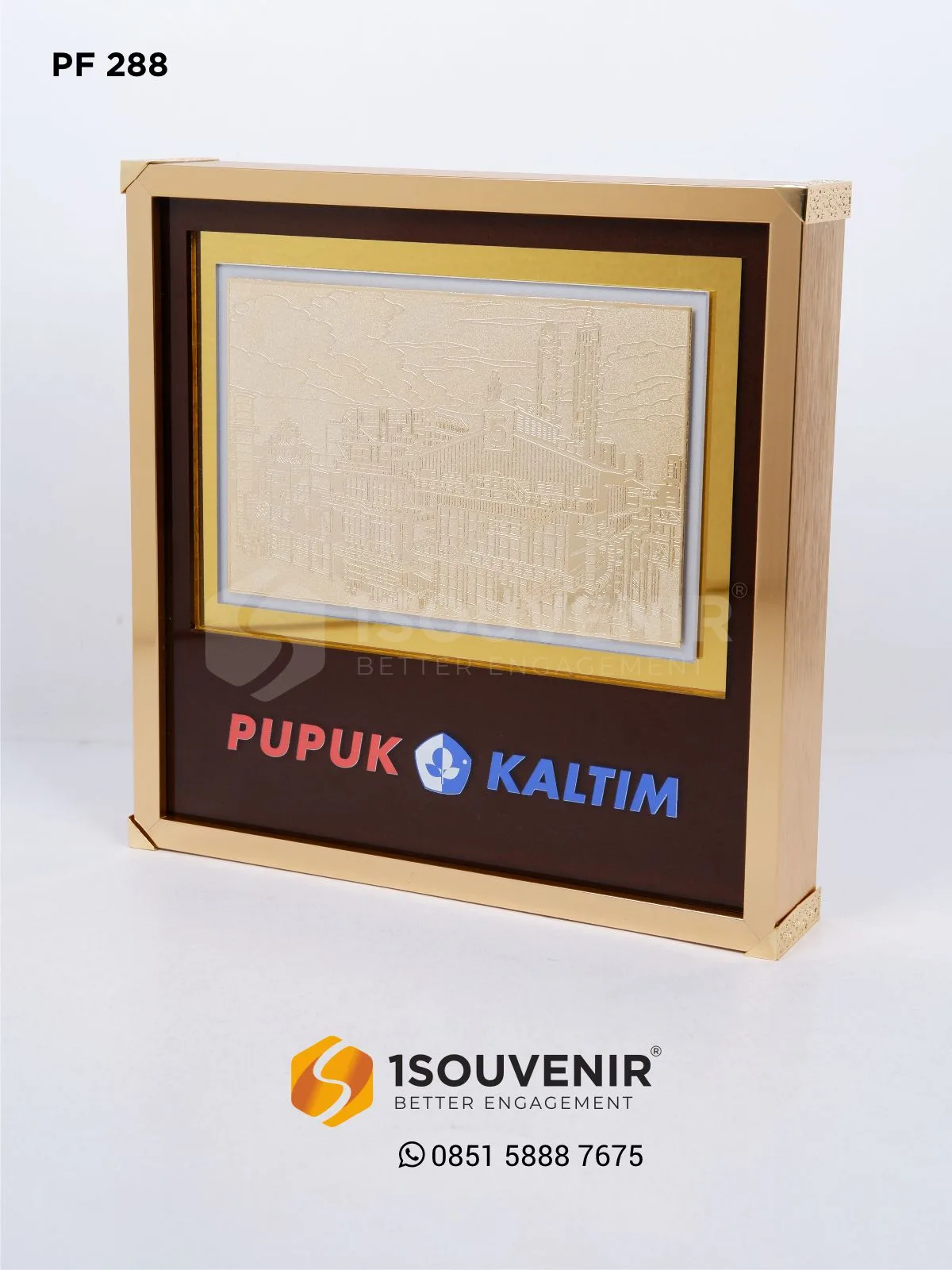 Plakat Frame Logam Gedung Pabrik Kenang-kenangan dari Pupuk Kaltim 1 PF288 Plakat Frame Logam Gedung Pabrik