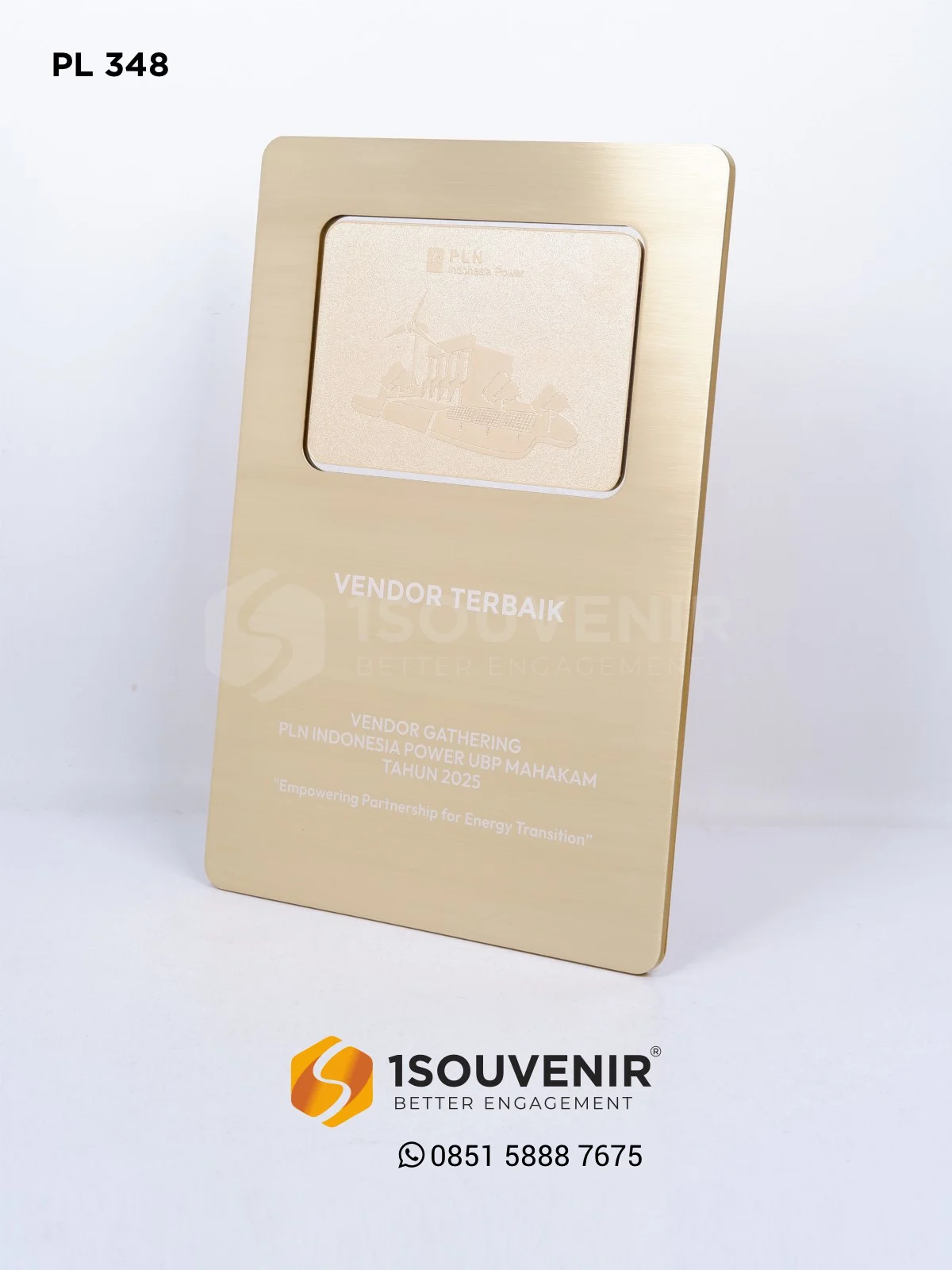 Plakat Logam Penghargaan Vendor Gathering PLN Indonesia Power UBP Mahakam 1 PL348 Plakat Logam Vendor Gathering PLN