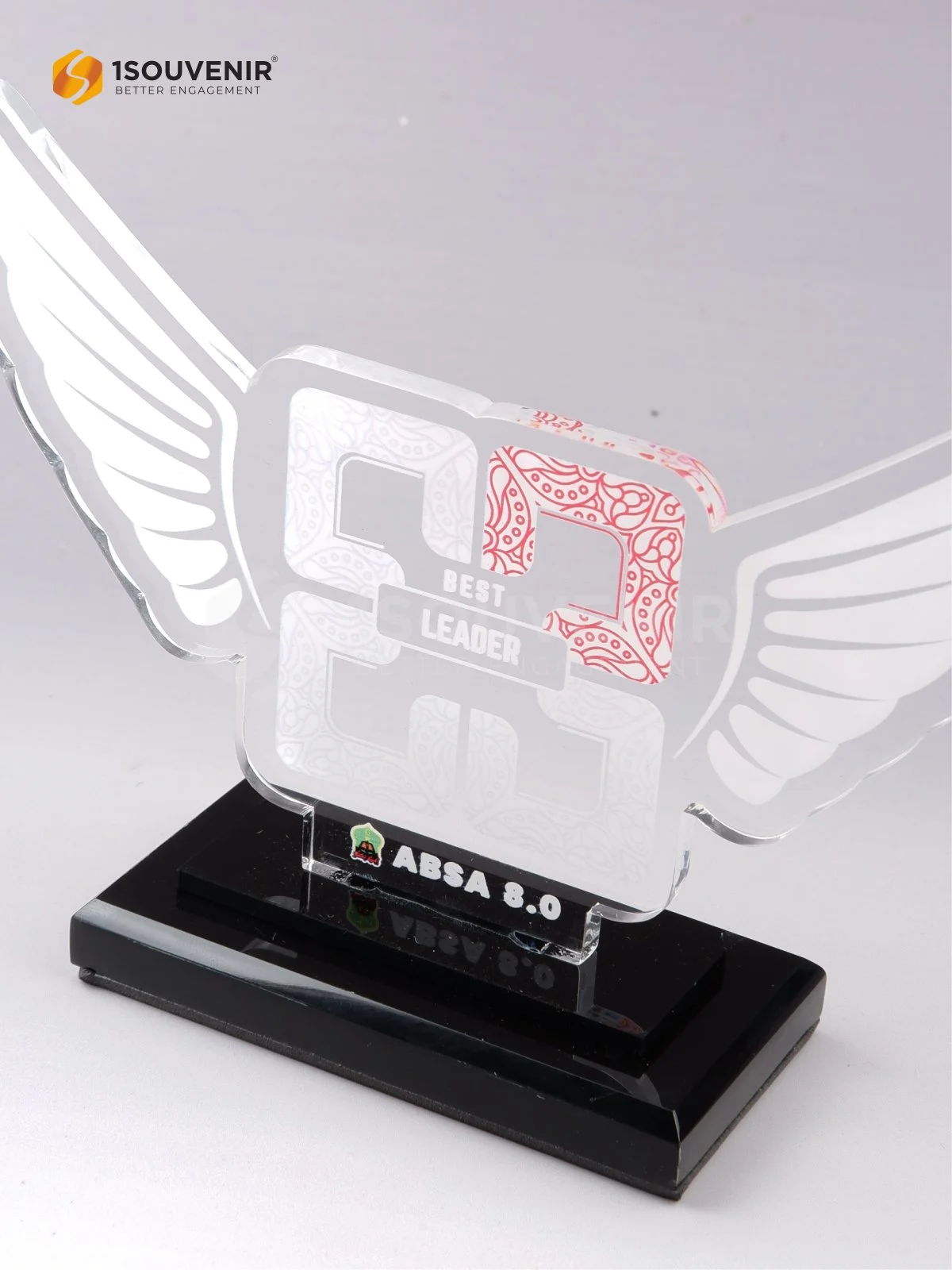 Plakat Akrilik Penghargaan Best Leader ABSA 8.0 2 DETAIL-PA747 Plakat Akrilik Best Leader ABSA