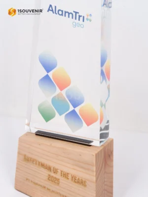 Plakat Kayu Akrilik Penghargaan Safety Man...