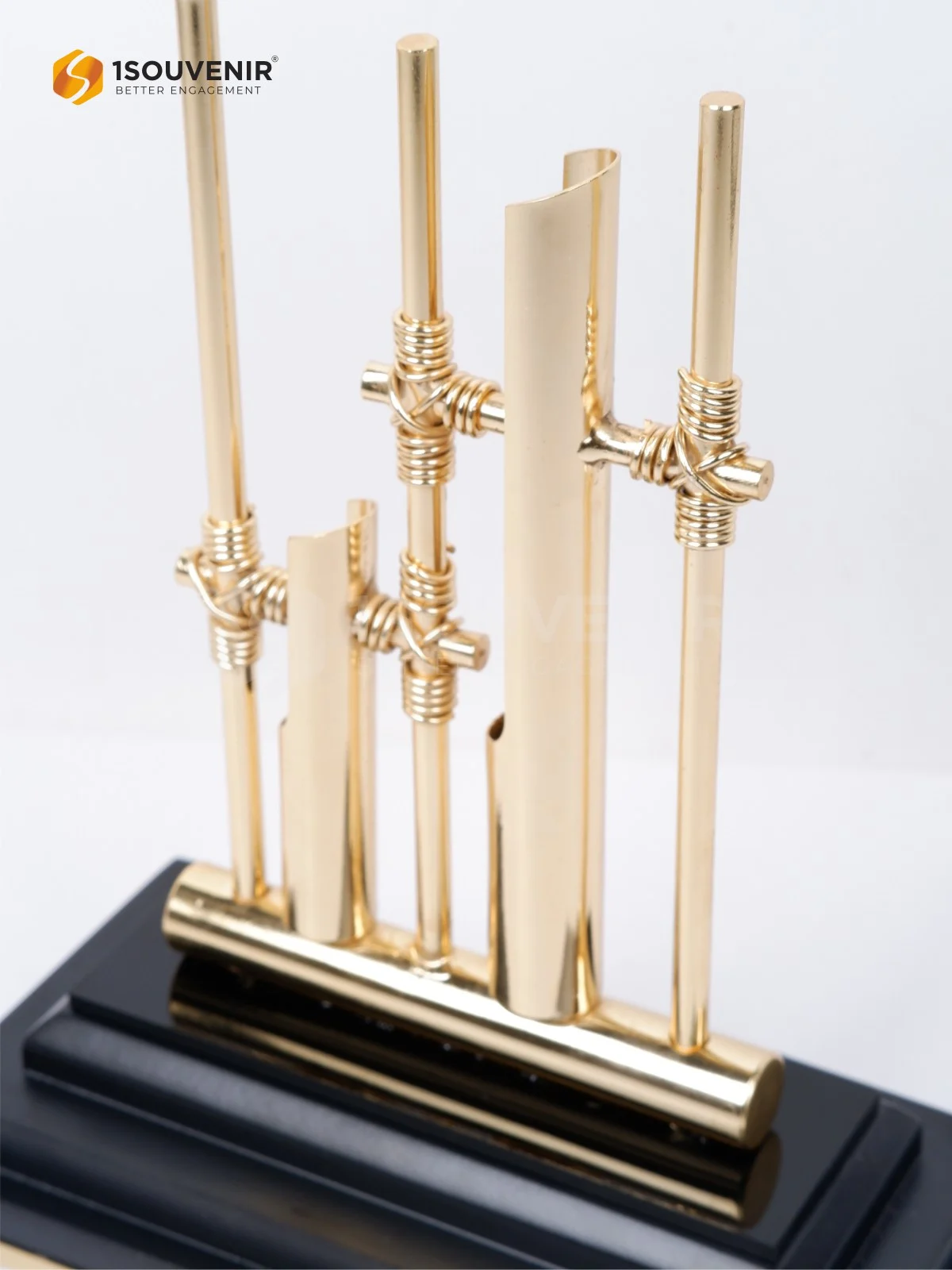 Miniatur Angklung Penghargaan Partner In Progress dari Indocrete untuk Brantas Abipraya 2 DETAIL-SM588 Miniatur Angklung Brantas Abipraya