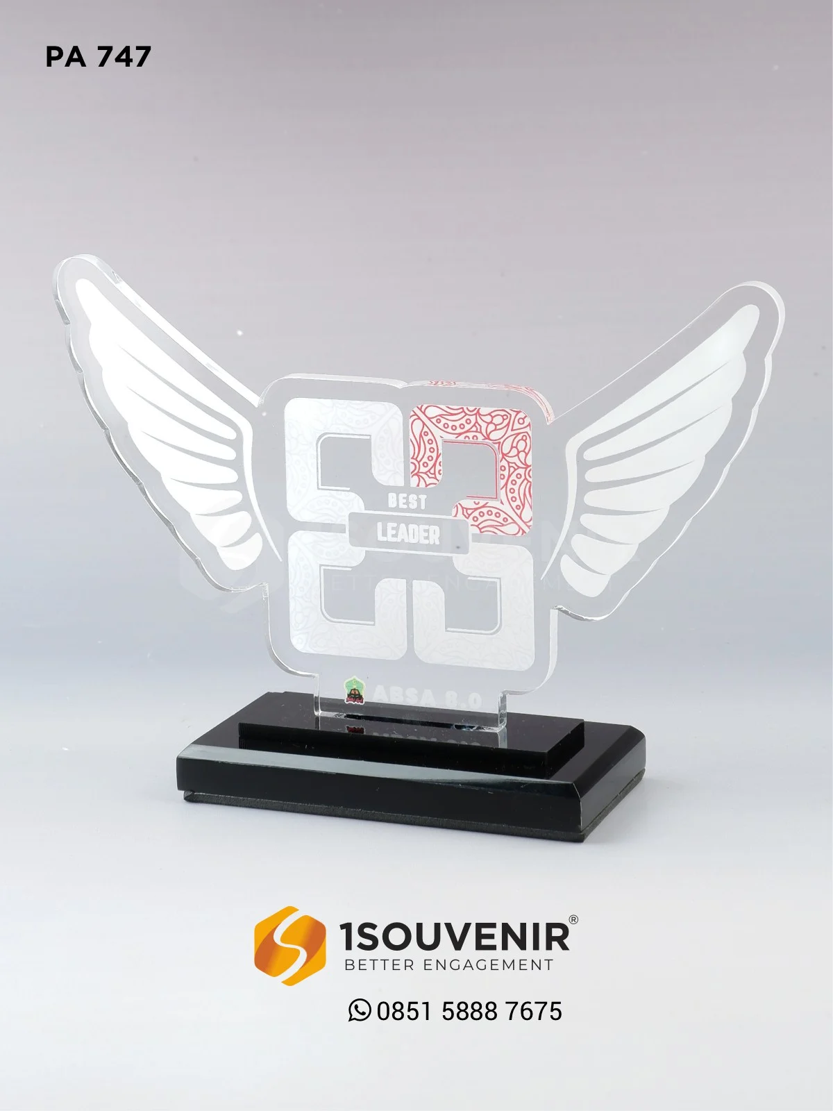 Plakat Akrilik Penghargaan Best Leader ABSA 8.0 1 PA747 Plakat Akrilik Best Leader ABSA