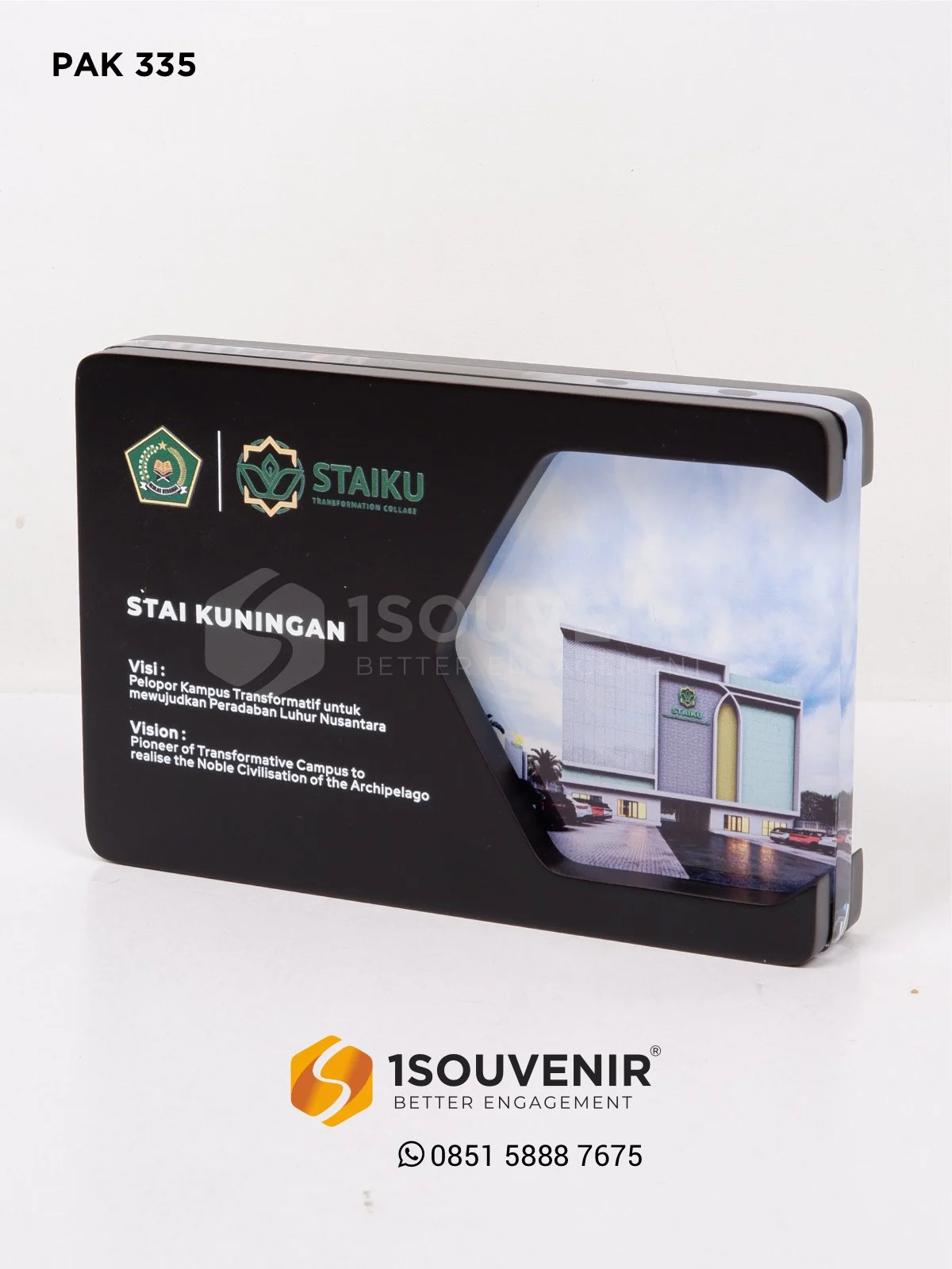 Plakat Kayu Akrilik Kenang-kenangan dari STAI Kuningan 1 PAK335 Plakat Kayu Akrilik STAI Kuningan