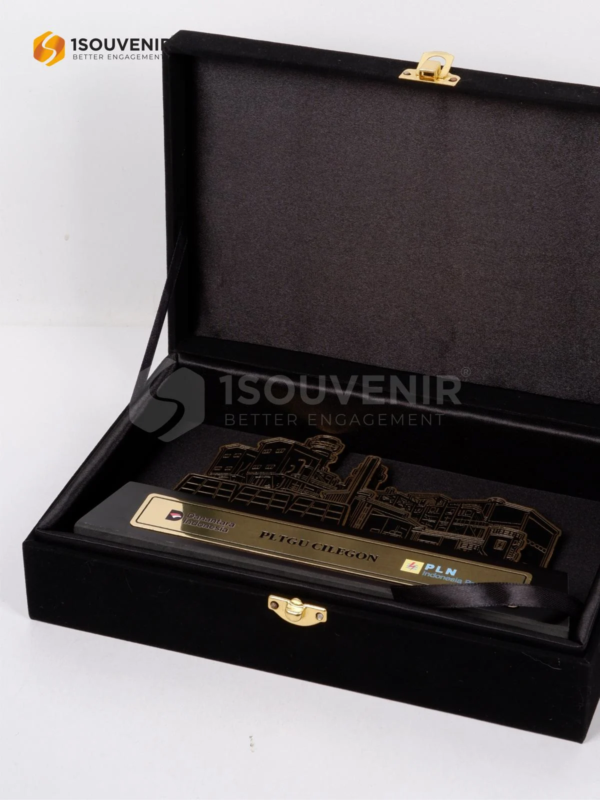 Plakat Logam Kenang-kenangan PLN Indonesia Power PLTGU Cilegon 3 DETAIL2-PL358 Plakat Logam PLTGU Cilegon