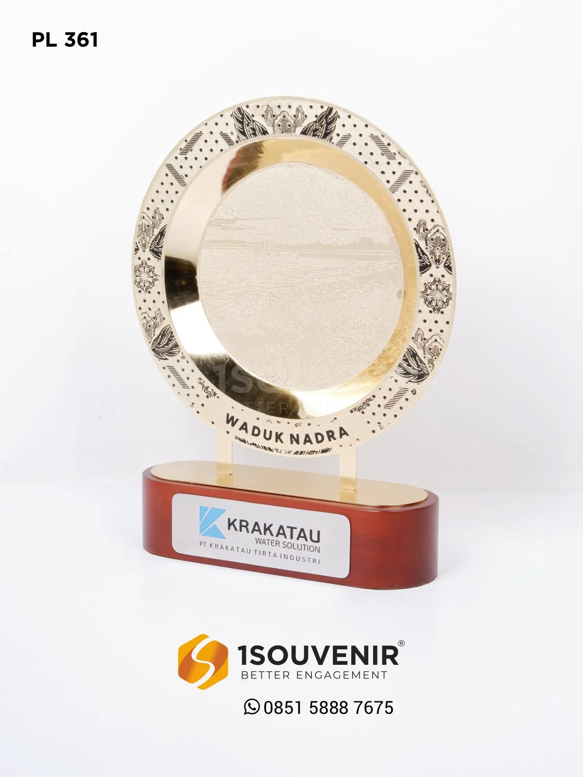 Plakat Logam Waduk Nadra Kenang-kenangan dari PT Krakatau Tirta Industri 1 PL361 Plakat Logam Waduk Nadra