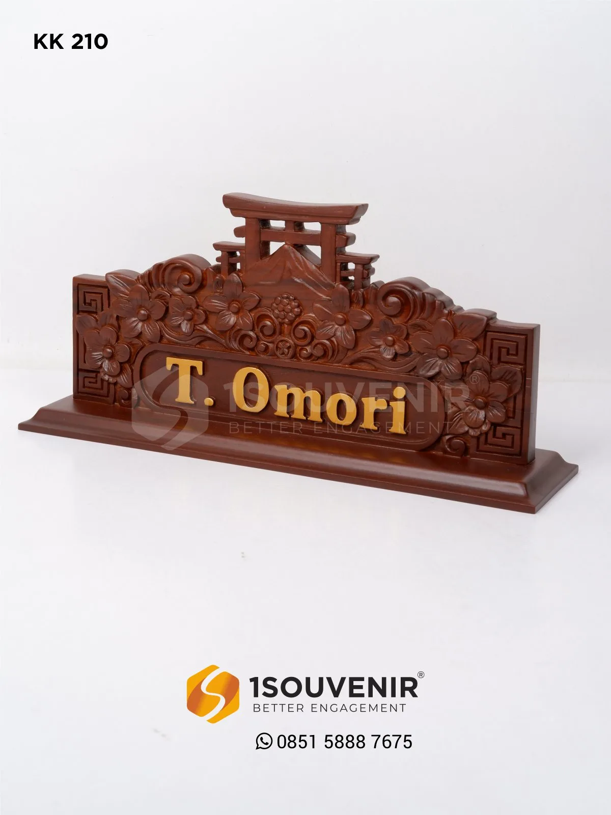Papan Nama Meja Ukir T. Omori 1 KK210 Papan Nama Meja Ukir T. Omori
