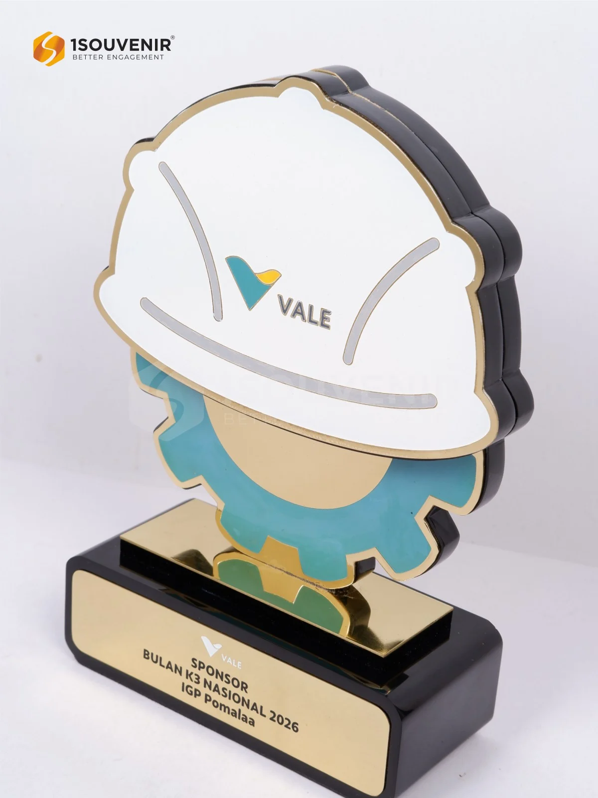 Plakat Logam IGP Pomala Kenang-kenangan Sponsor Bulan K3 Nasional 2026 PT Vale Indonesia 2 DETAIL-PL385 Plakat Logam IGP Pomalaa