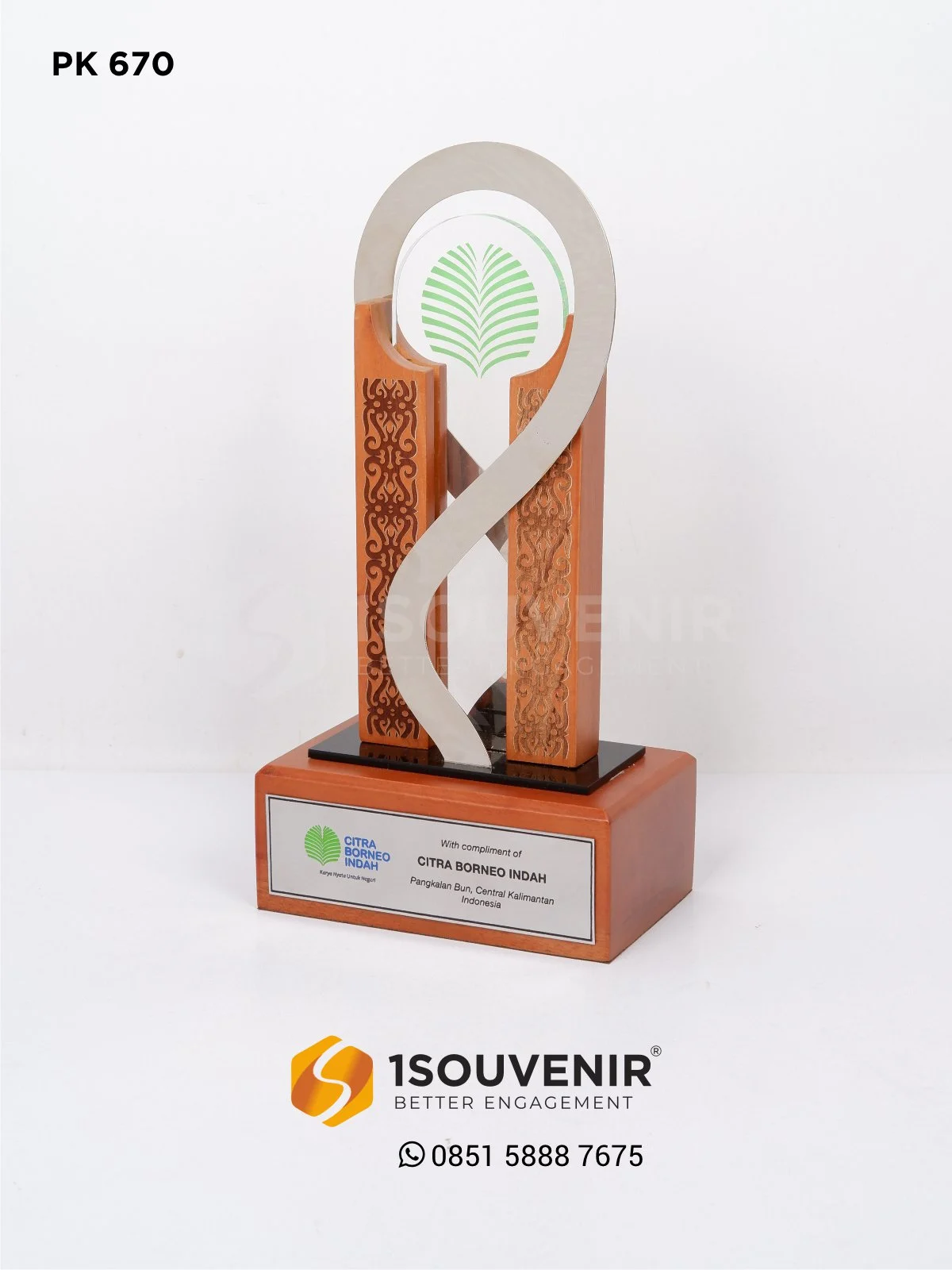 Plakat Kayu Kenang-kenangan dari PT Citra Borneo Indah 1 PK670 Plakat Kayu Citra Borneo Indah