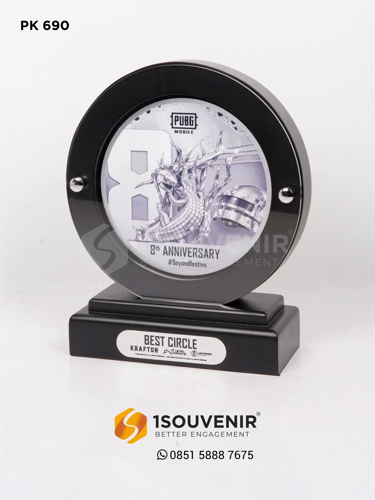 Plakat Kayu Bulat 8th Anniversary Krafton Beyond Festive Apresiasi Best Circle 1 PK690 Plakat Kayu Bulat Anniversary Krafton