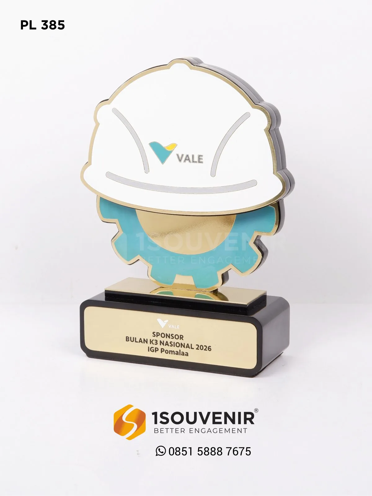 Plakat Logam IGP Pomala Kenang-kenangan Sponsor Bulan K3 Nasional 2026 PT Vale Indonesia 1 PL385 Plakat Logam IGP Pomalaa