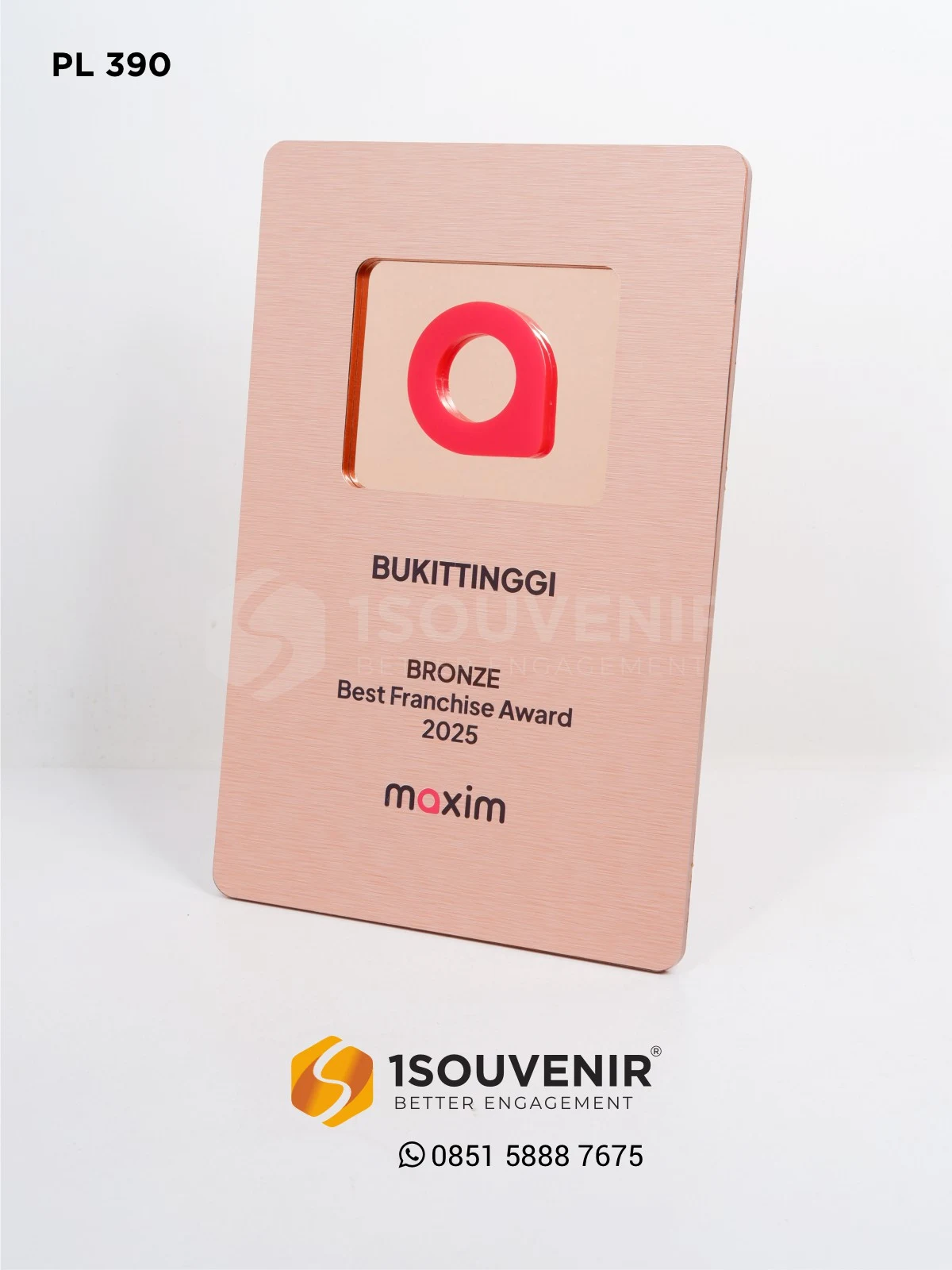 Plakat Logam Apresiasi Bronze Best Franchise Award 2025 Diberikan untuk Maxim 1 PL390 Plakat Logam Best Franchise Award