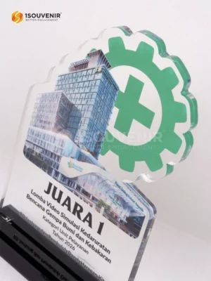 Plakat Akrilik Lomba Video Simulasi Kedaruratan Bencana Gempa Bumi dan Kebakaran