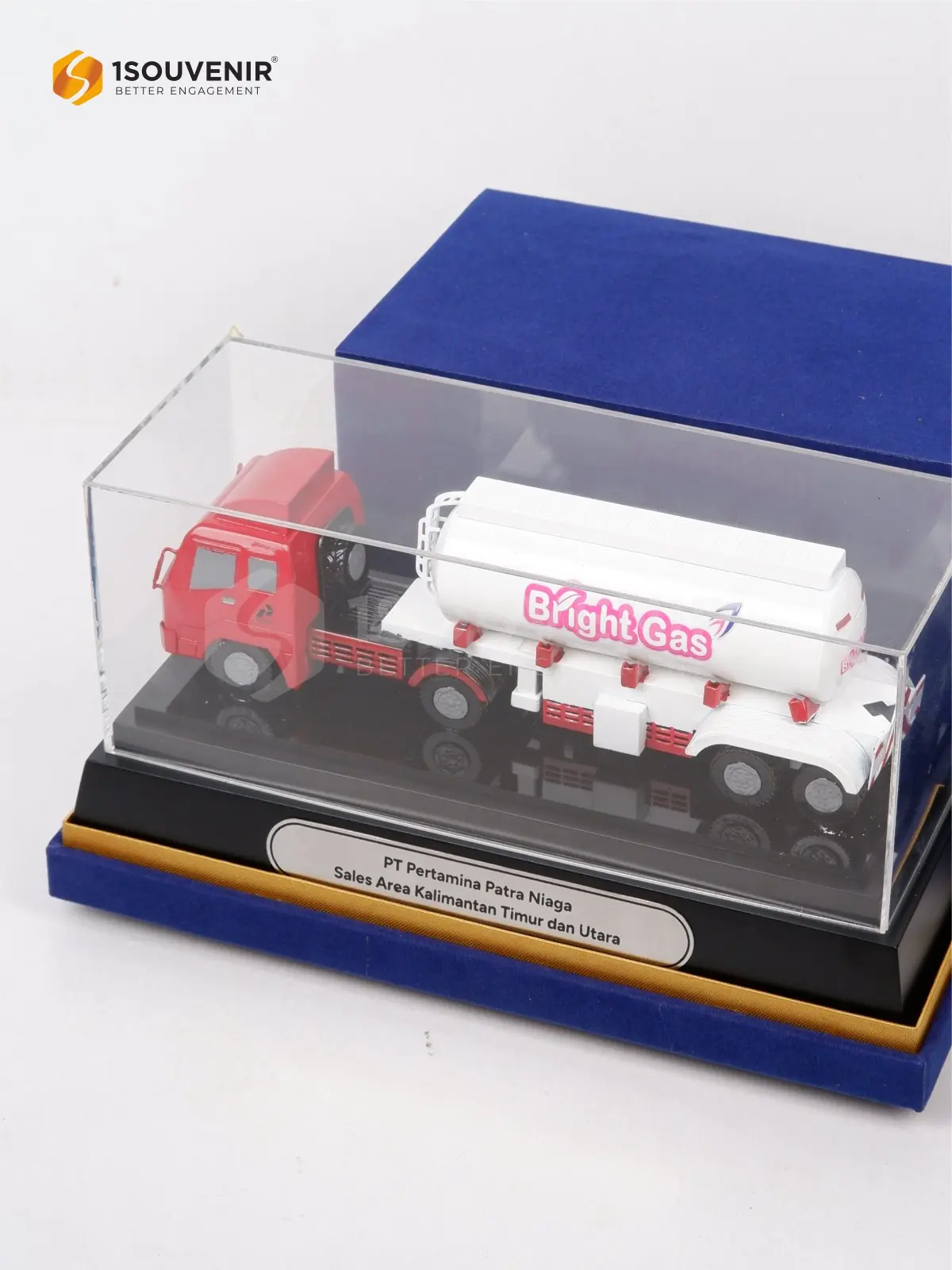 Miniatur Truck Bright Gas PT Pertamina Patra Niaga Sales Area Kalimantan Timur dan Utara 3 DETAIL2-SM635 Miniatur Truck Bright Gas