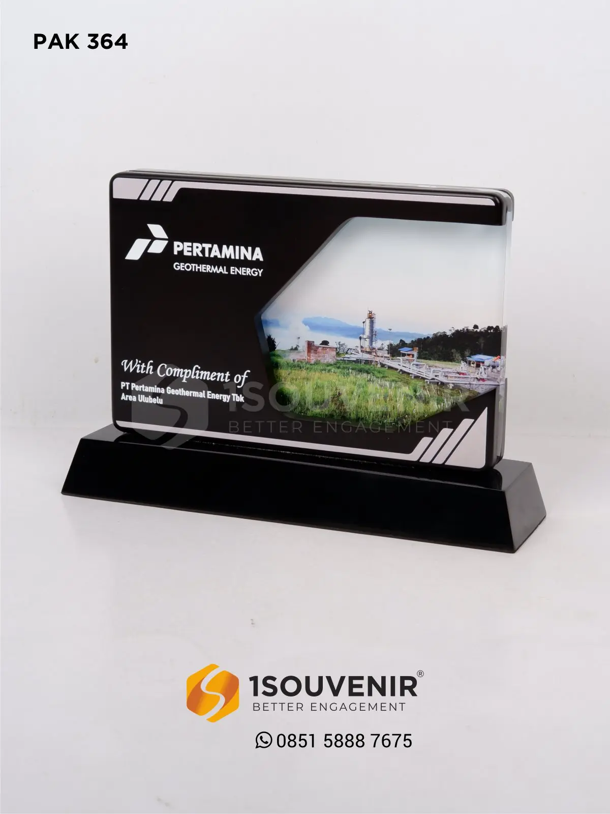 Plakat Kayu Akrilik Pertamina Geothermal Energy Area Ulubelu 1 PAK364 Plakat Kayu Akrilik PGE Area Ulubelu
