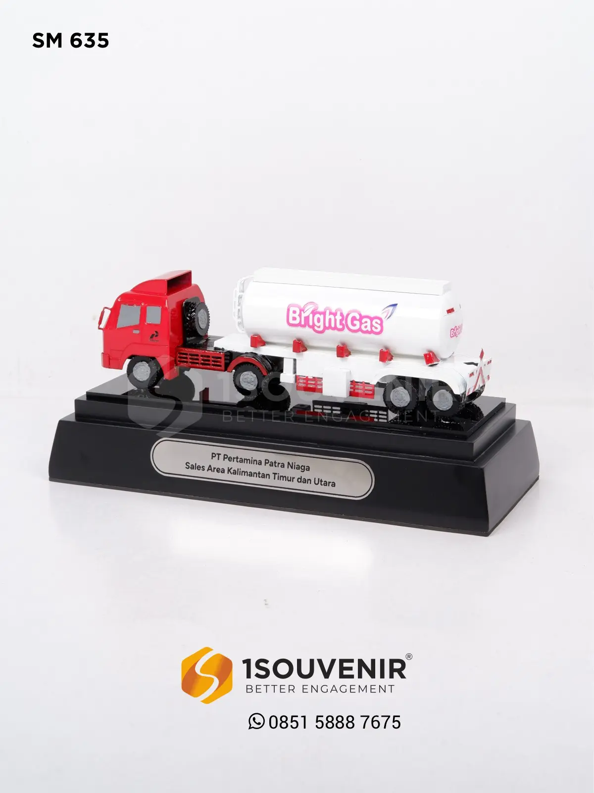 Miniatur Truck Bright Gas PT Pertamina Patra Niaga Sales Area Kalimantan Timur dan Utara 1 SM635 Miniatur Truck Bright Gas