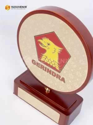 Plakat Kayu Bulat Partai Gerindra