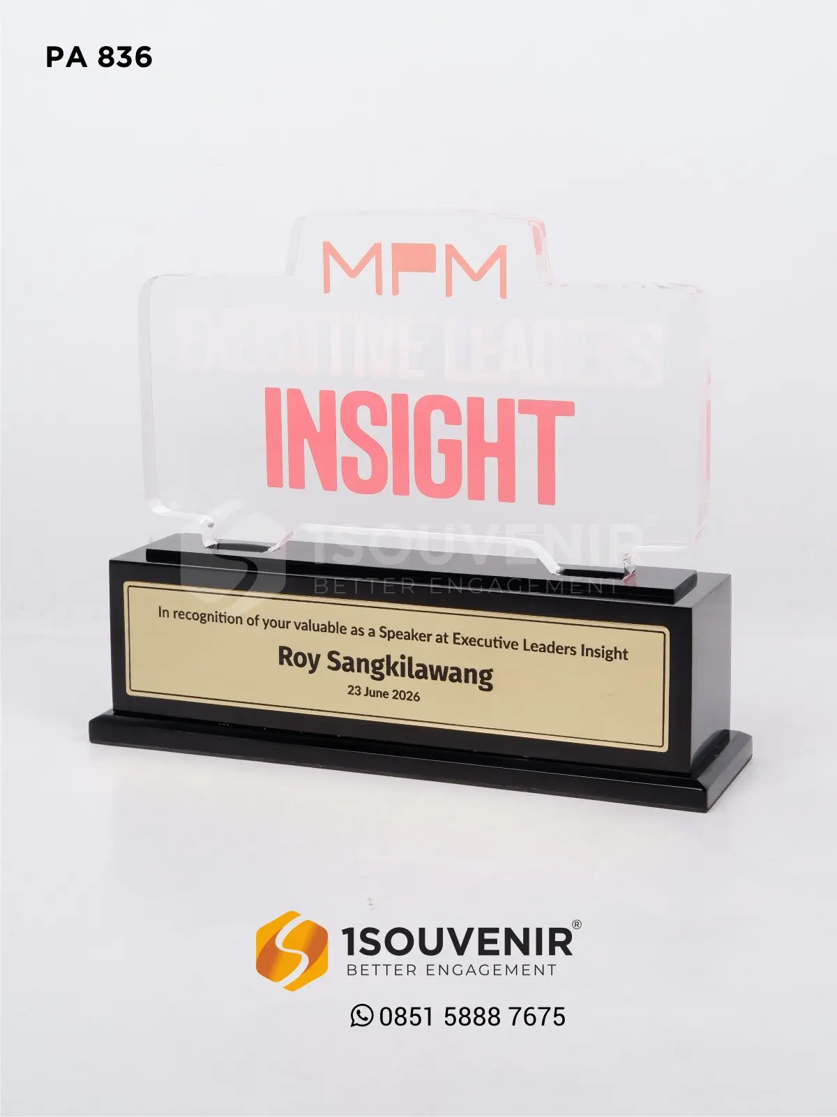 Plakat Akrilik Apresiasi Speaker MPM Executive Leaders Insight 1 PA836 Plakat Akrilik MPM Exclusive Leaders