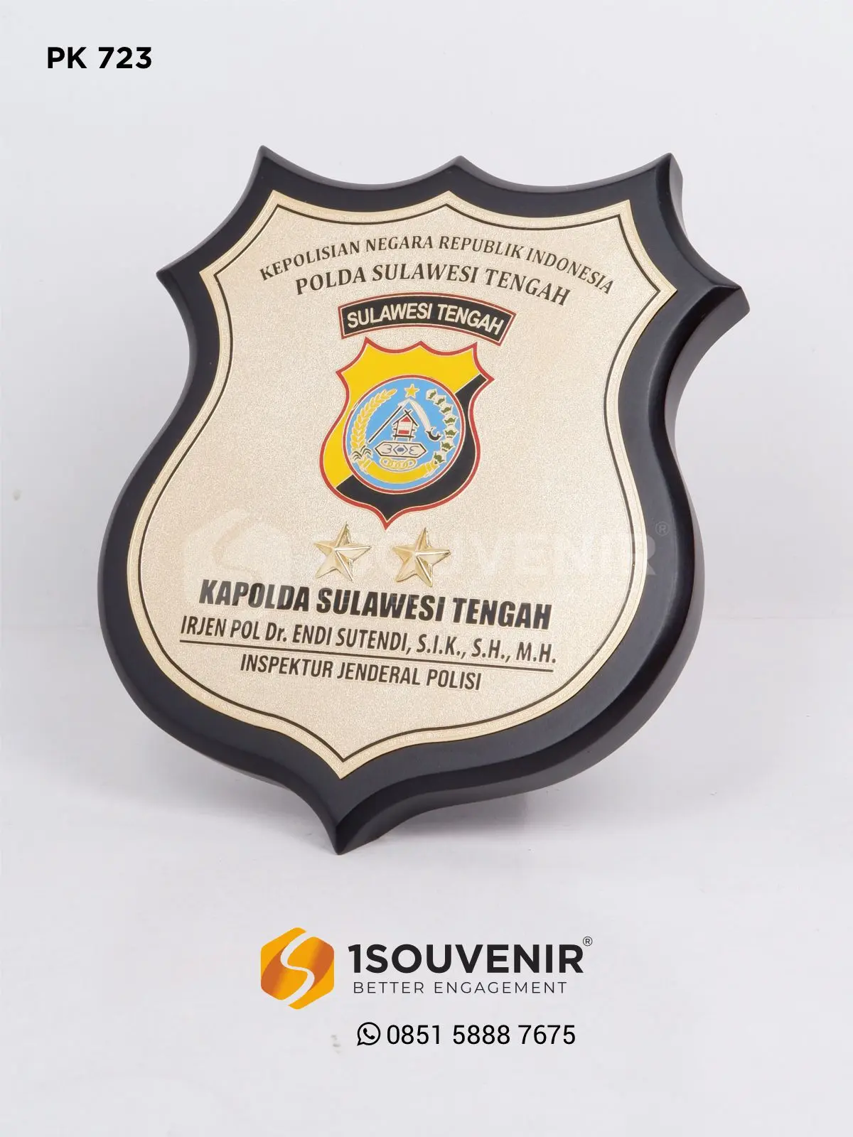 Plakat Kayu Polda Sulawesi Tengah 1 PK723 Plakat Kayu Polda Sulawesi Tengah
