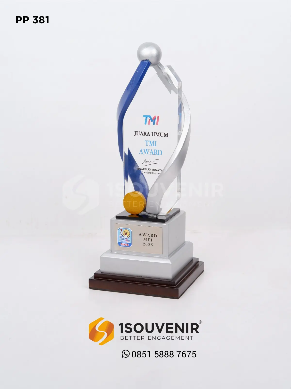 Piala Penghargaan TMI Award 2026 PT Inti Cakrawala Citra Jakarta 1 PP381 Piala Penghargaan TMI Award