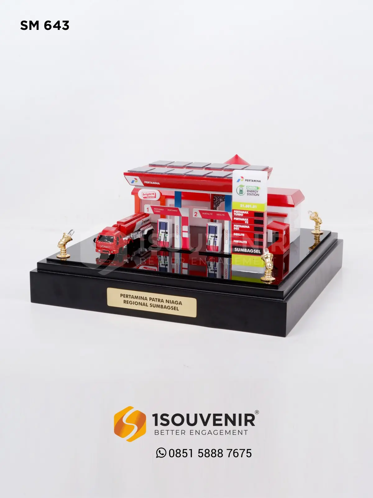 Miniatur SPBU Pertamina Patra Niaga Sumbagsel 1 SM643 Miniatur SPBU Pertamina Patra