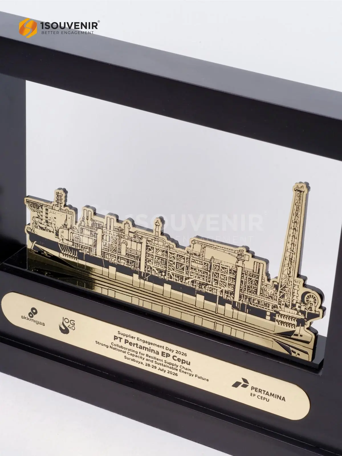 Plakat Frame Kapal Kilang Minyak PT Pertamina EP Cepu 2 DETAIL-PF337 Plakat Frame Kapal Kilang Minyak