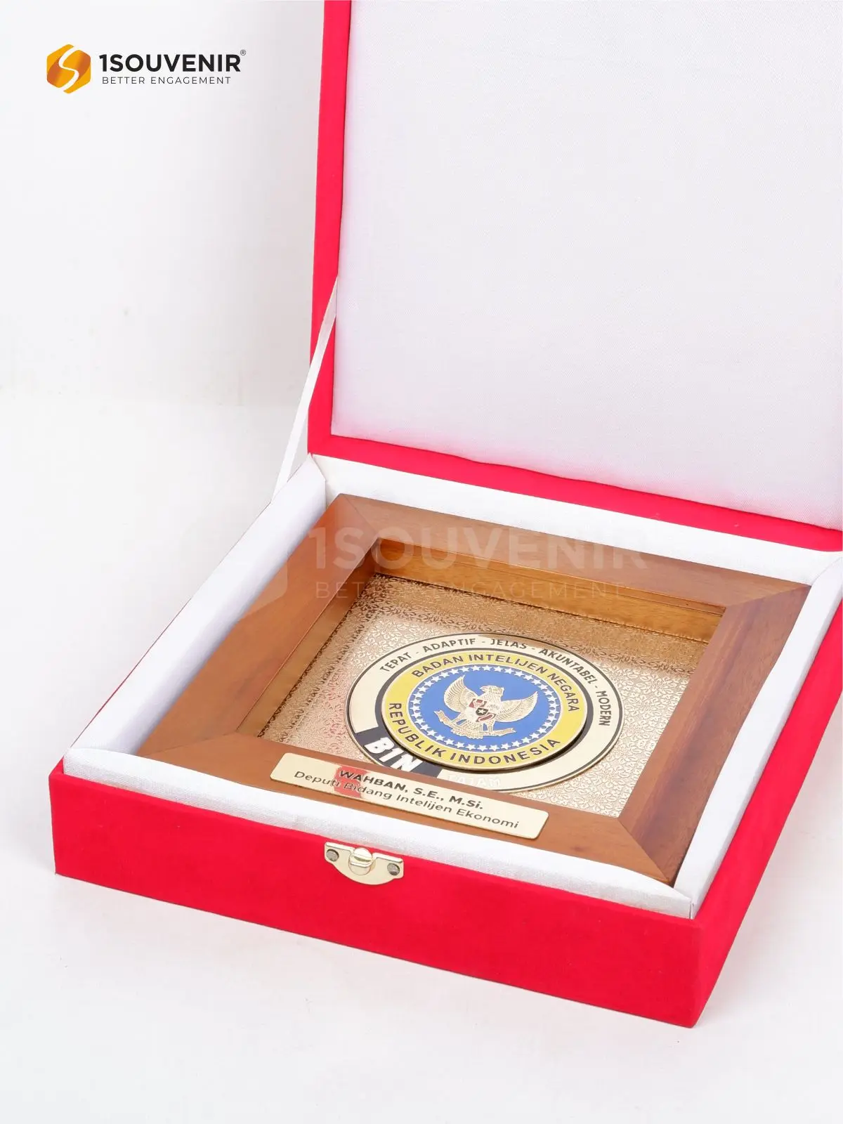Plakat Frame Kayu Badan Intelijen Negara Republik Indonesia 3 DETAIL2-PF340 Plakat Frame Kayu Badan Intelijen Negara