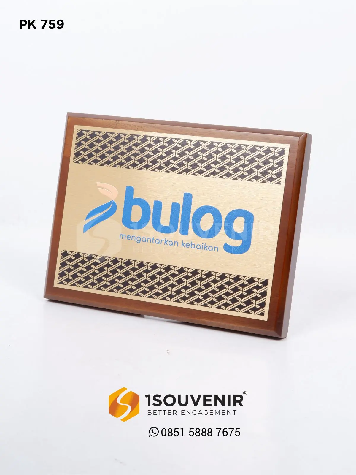 Plakat Kayu Bulog Mengantar Kebaikan 1 PK759 Plakat Kayu Bulog Mengantar Kebaikan