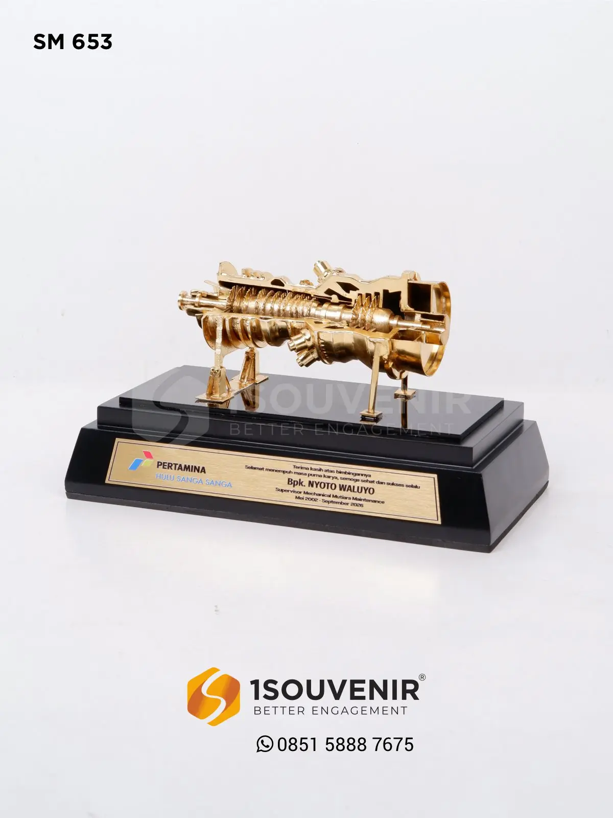 Miniatur Turbin PT Pertamina Hulu Sanga Sanga 1 SM653 Miniatur Turbin Pertamina Sanga